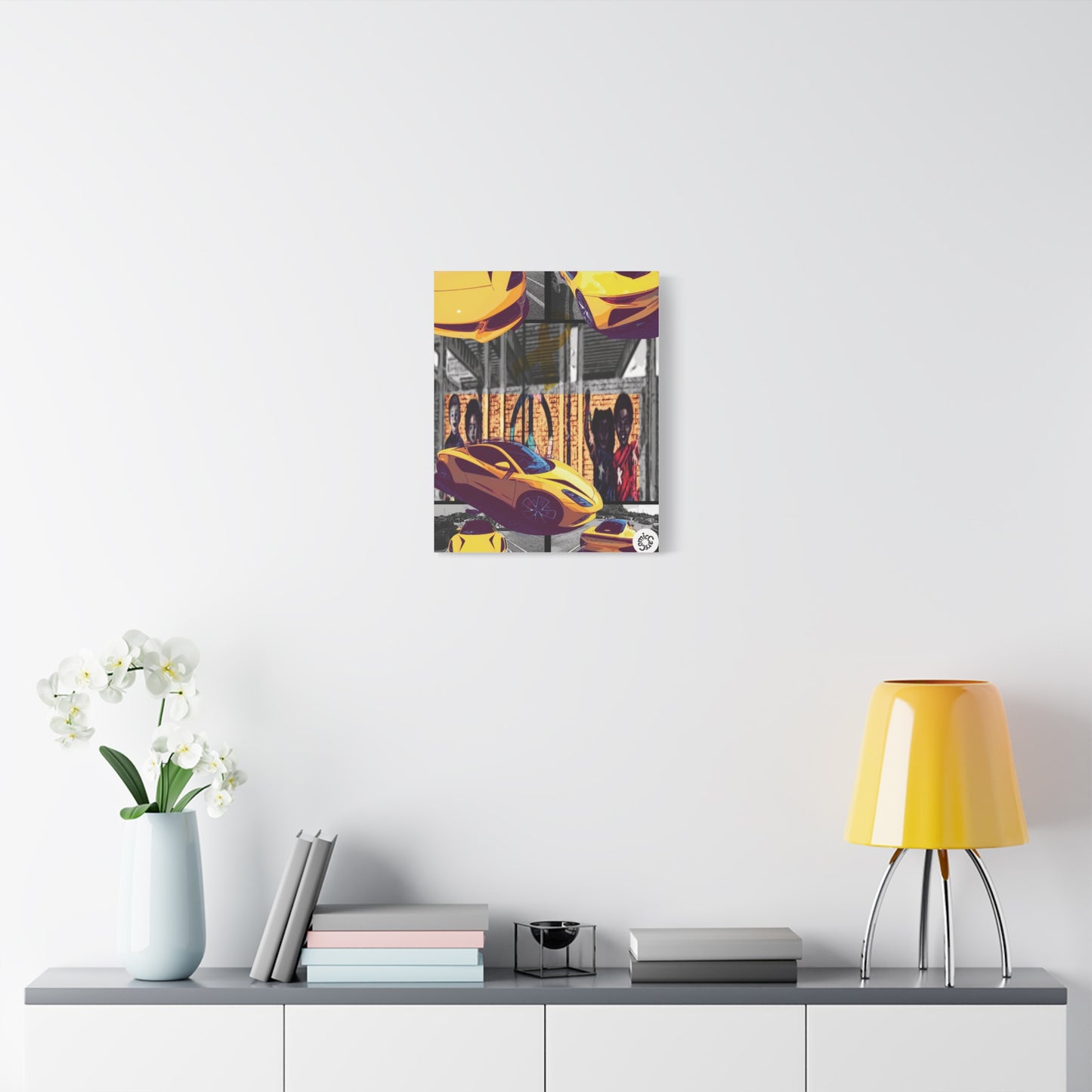 Childhood Cancer Awareness Exotic Car Canvas Art, Automotive Wall Decor, Garage Wall Art, Car Prints