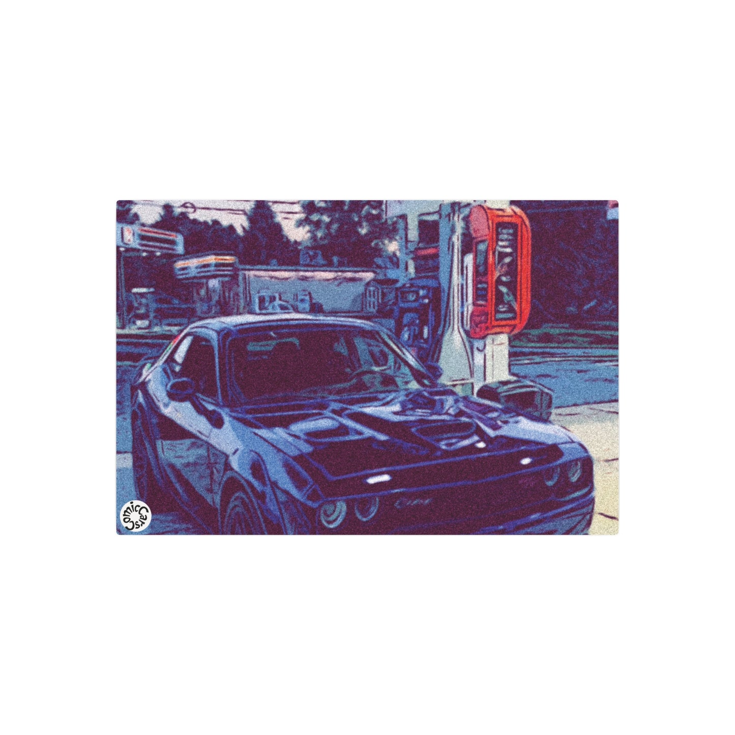 Metal Art Sign Modern Muscle Car Gas Pump Garage Wall Art