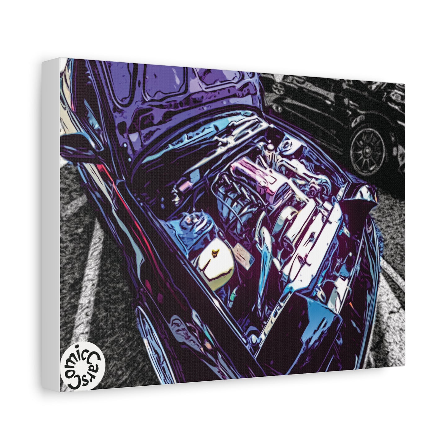 Canvas Wall Art Import Car Drift Engine Matte Canvas Print