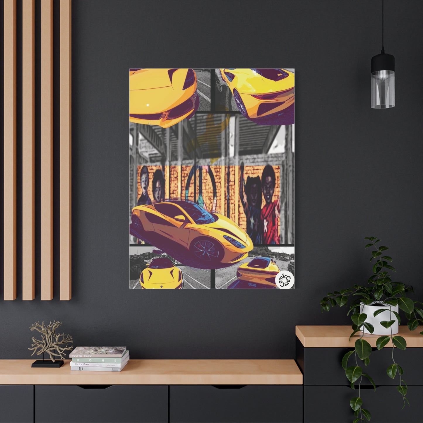 Childhood Cancer Awareness Exotic Car Canvas Art, Automotive Wall Decor, Garage Wall Art, Car Prints