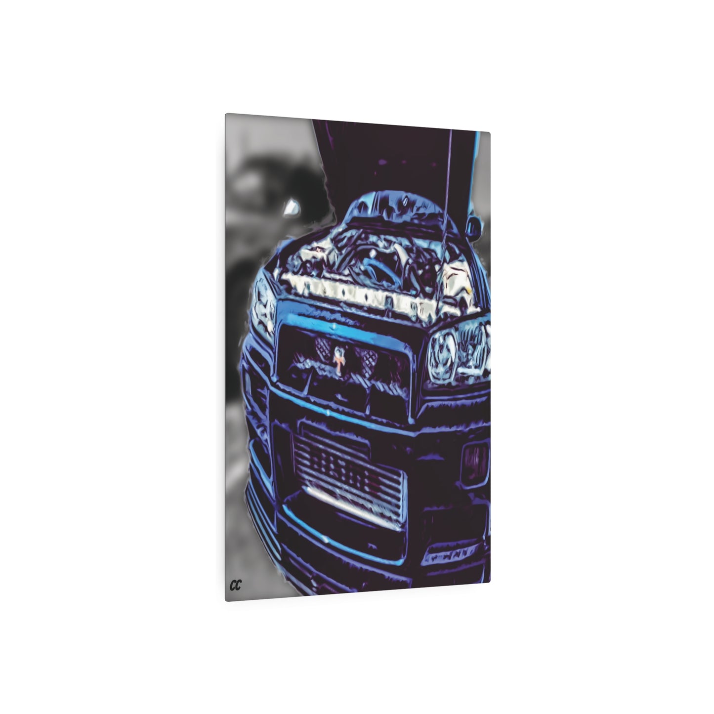Comic My Ride! Single or Multi-Image Custom Print Metal Art Sign of YOUR whip - Vertical
