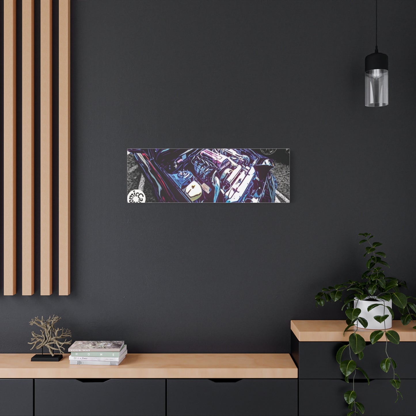Canvas Wall Art Import Car Drift Engine Matte Canvas Print