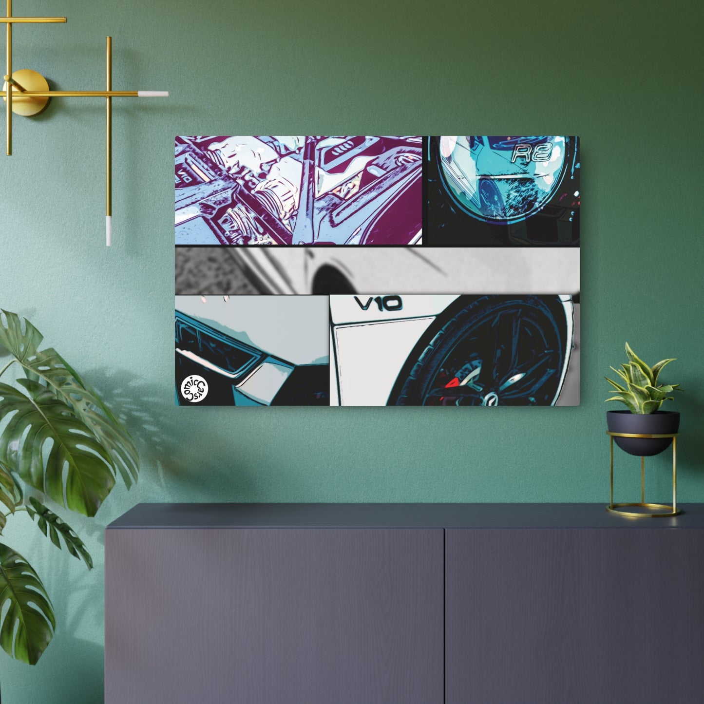 Metal Art Sign German Import Fast Sports Car Design
