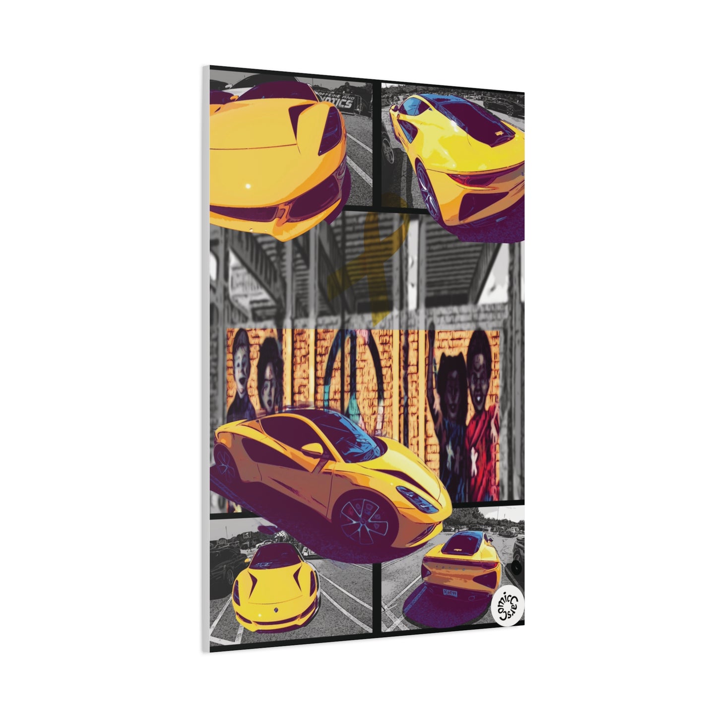 Childhood Cancer Awareness Exotic Car Canvas Art, Automotive Wall Decor, Garage Wall Art, Car Prints