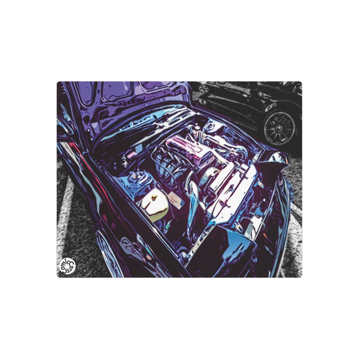 Metal Art Sign Drift Import Car Engine Decor for Garage Man Cave Automotive Theme