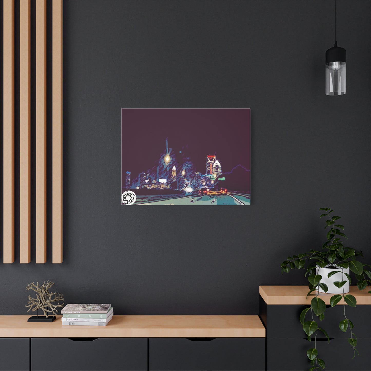 Charlotte Night Cruises City Matte Canvas Wall Art
