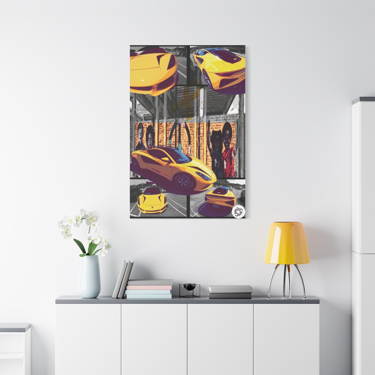 Childhood Cancer Awareness Exotic Car Canvas Art, Automotive Wall Decor, Garage Wall Art, Car Prints