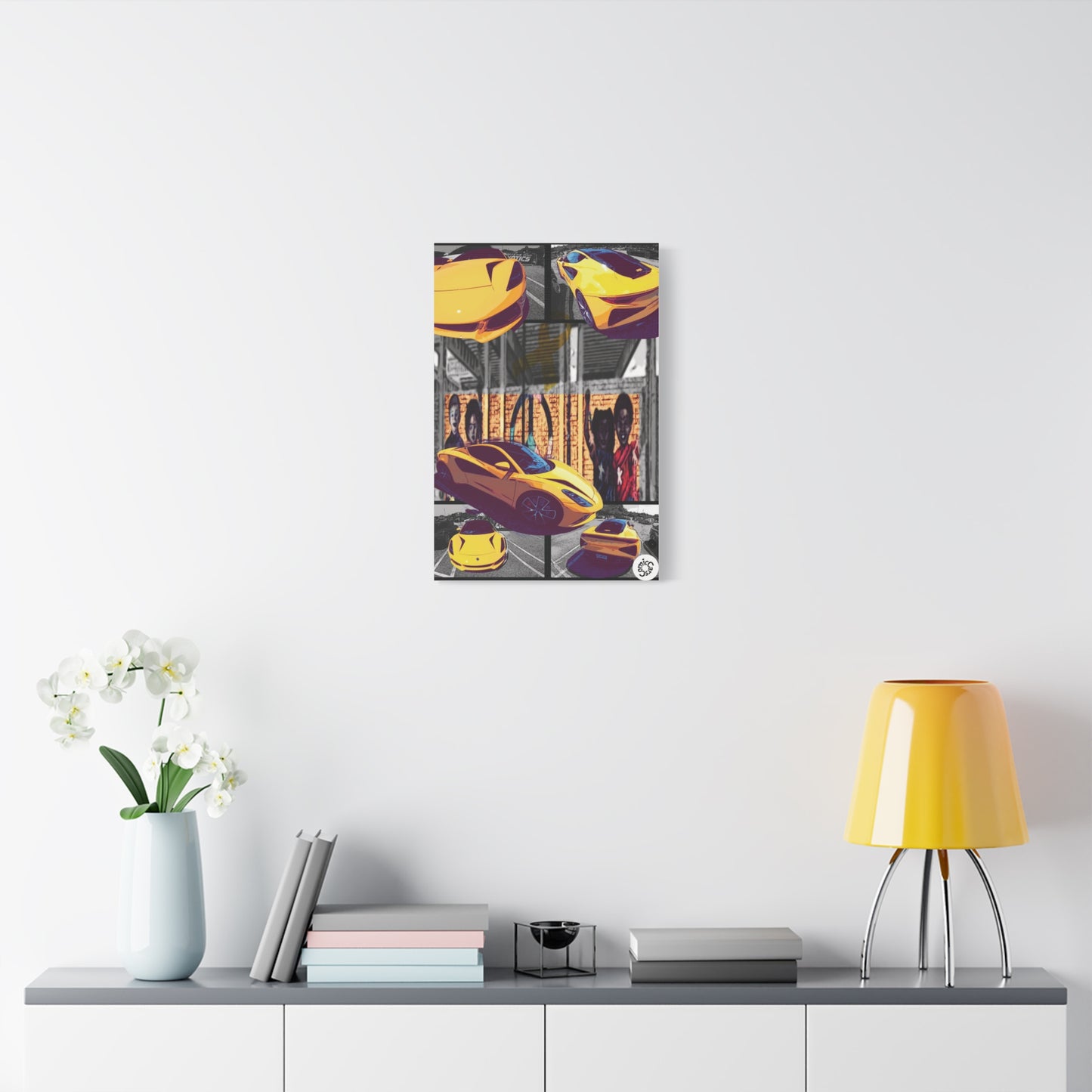 Childhood Cancer Awareness Exotic Car Canvas Art, Automotive Wall Decor, Garage Wall Art, Car Prints