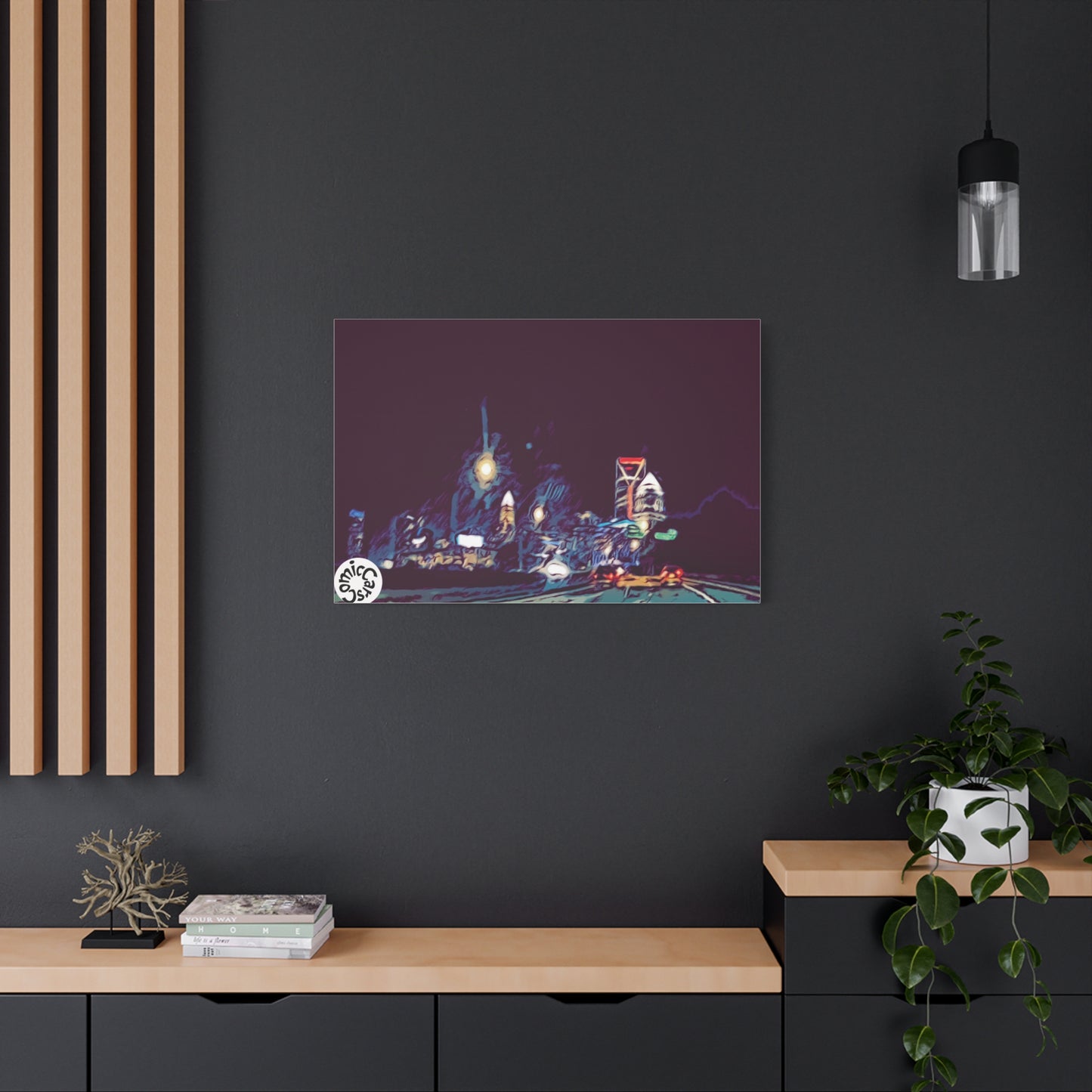 Charlotte Night Cruises City Matte Canvas Wall Art