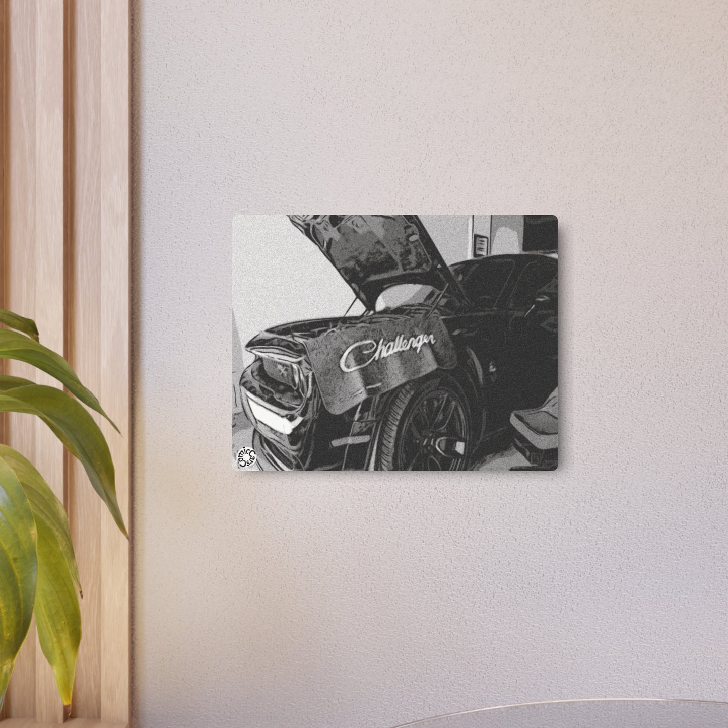 Metal Art Sign Modern Muscle Car Comic Shop Decor Dodge Challenger Scat Pack