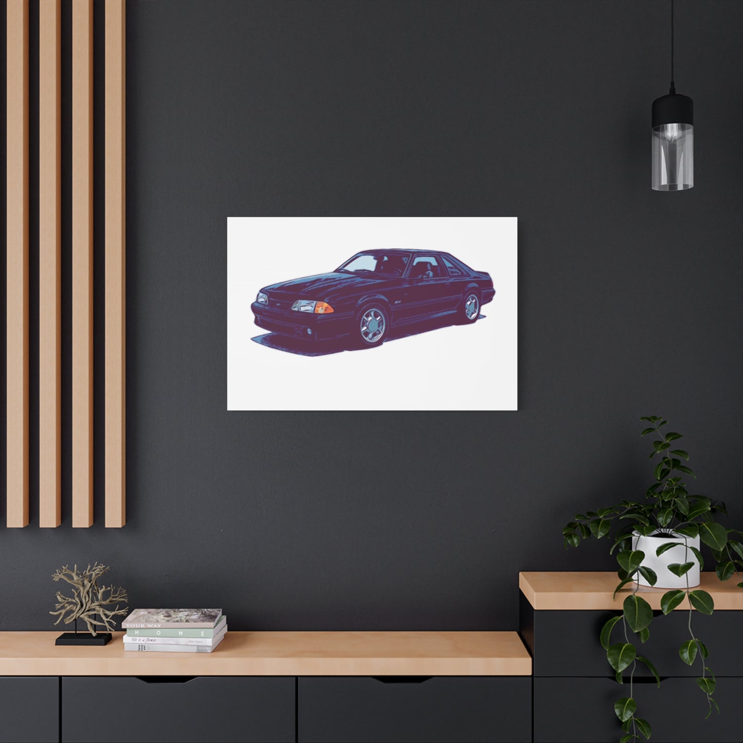 Ironline Notchback – Retro Street Coupe Comic Car Wall Art