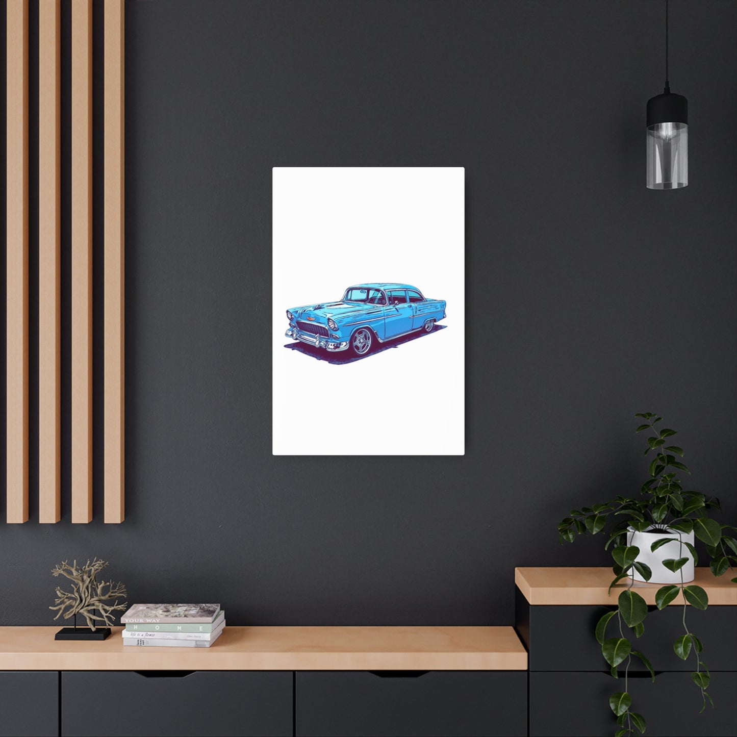 Blue Collar Royalty – Classic American Cruiser Comic Car Wall Art