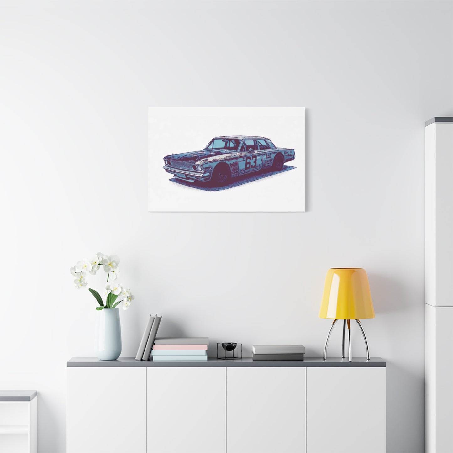 Number 63 Relic Racer – Vintage Stock Car Comic Wall Art