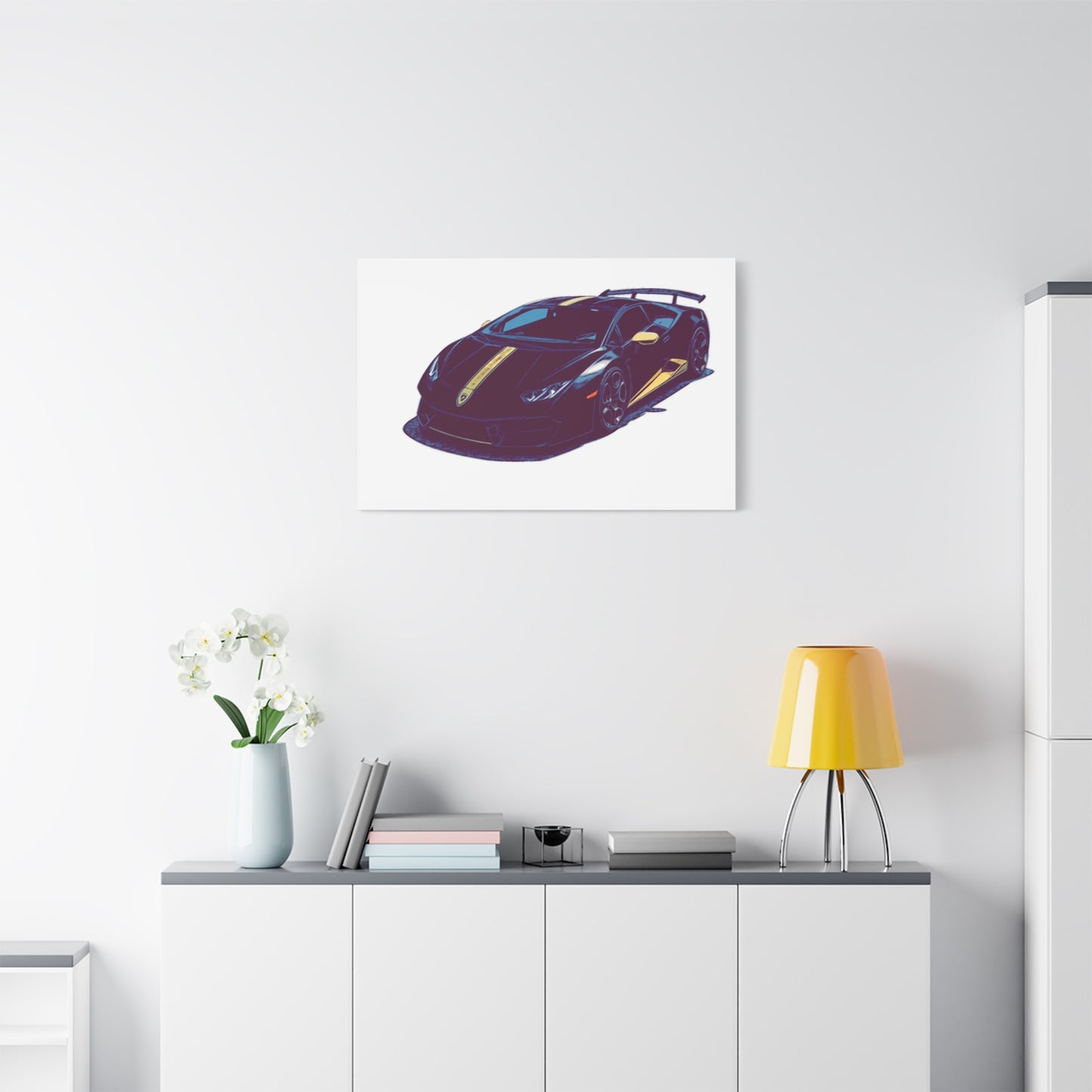 Goldline Fury – Exotic Supercar Comic Wall Art