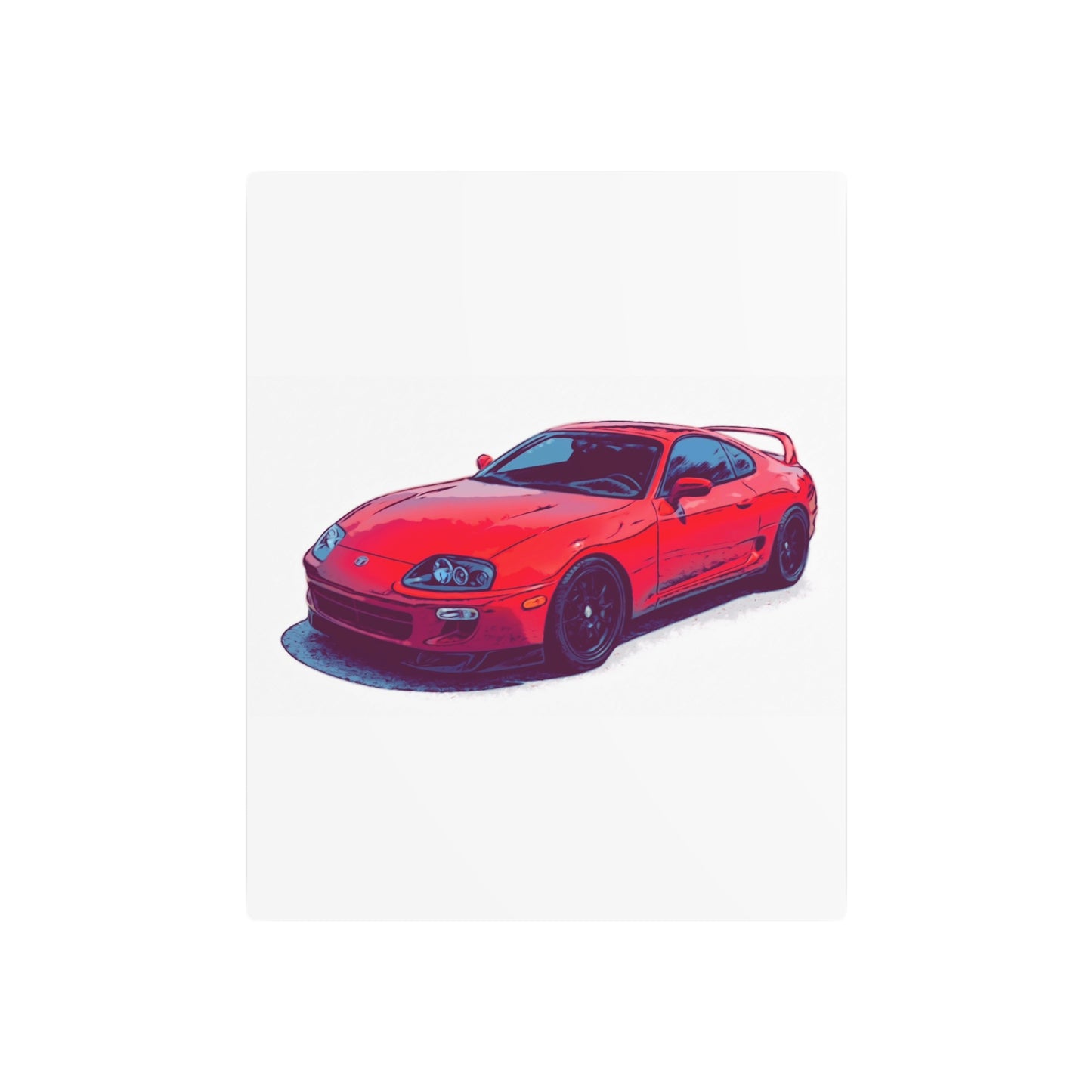 Redline Revival – 90s Japanese Sports Coupe Comic Car Wall Art