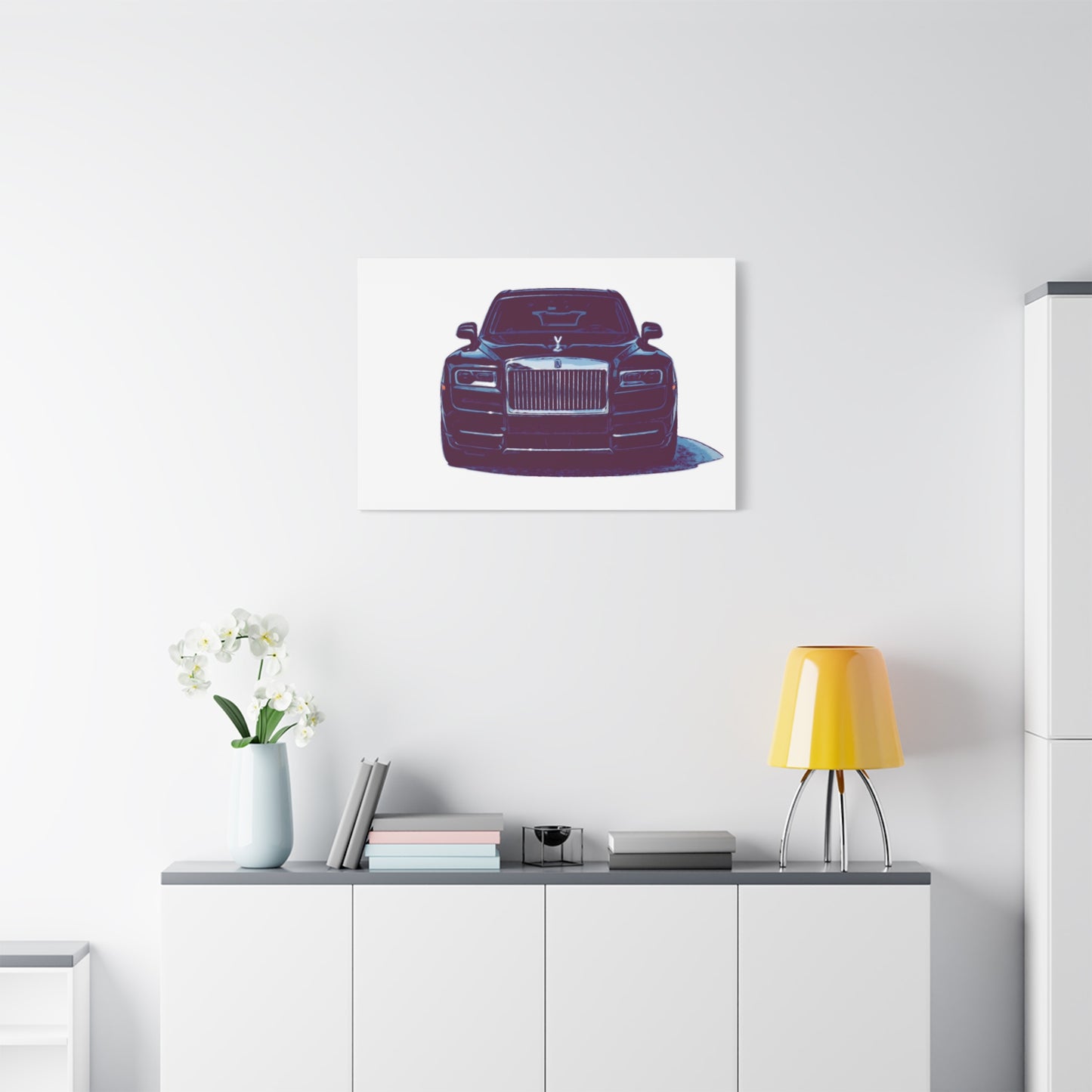Silent Authority – Luxury Sedan Comic Wall Art