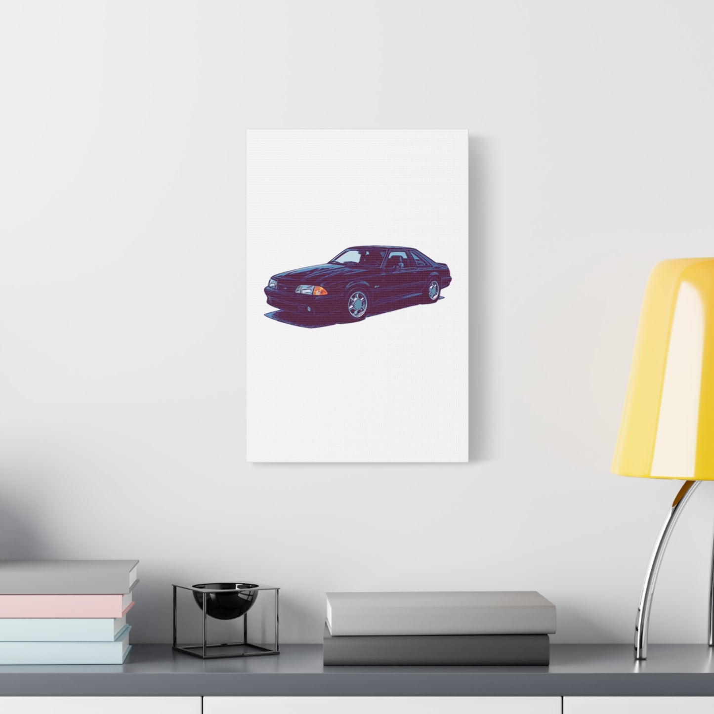 Ironline Notchback – Retro Street Coupe Comic Car Wall Art