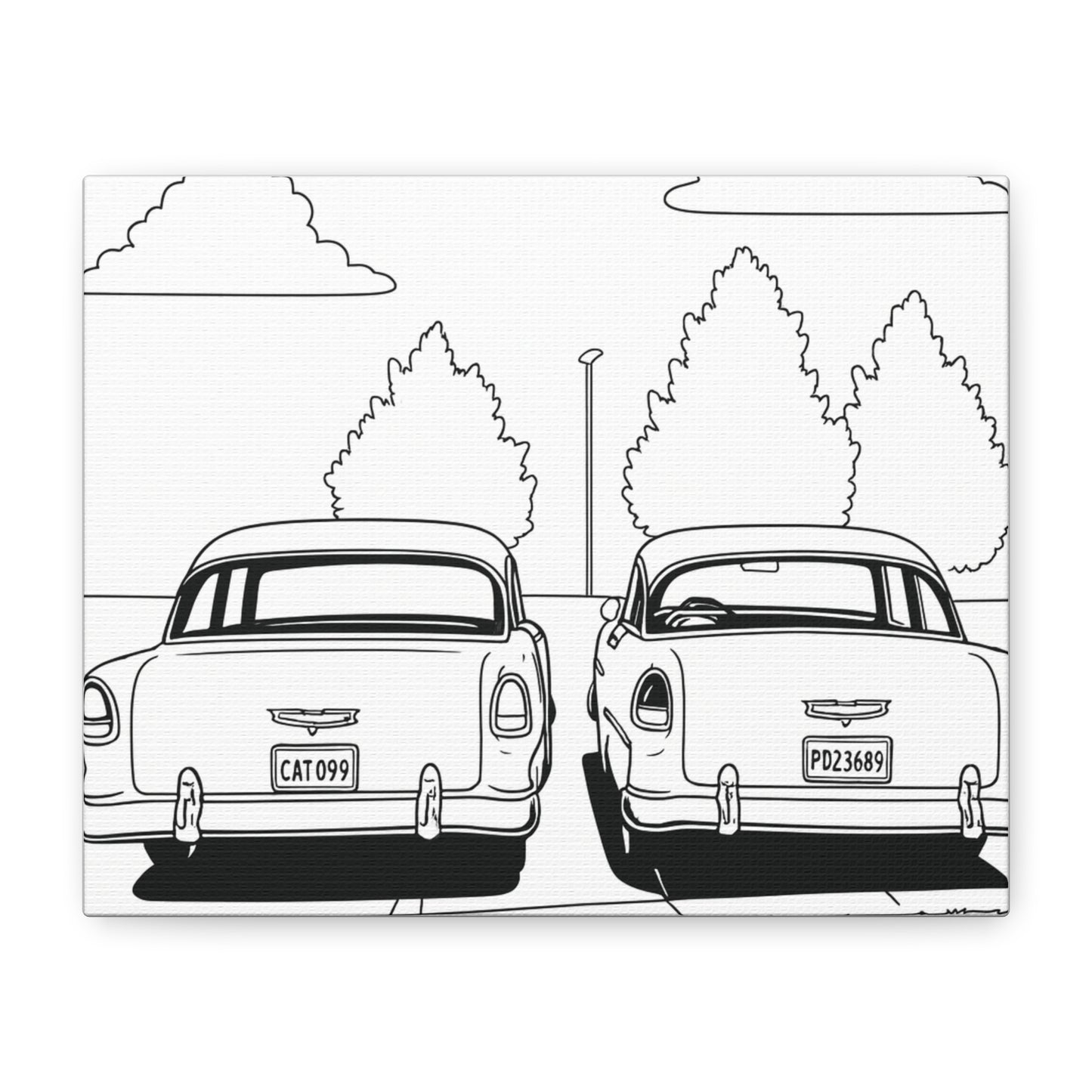 Automotive Coloring Canvas for Kids – Comic Cars™ Garage Art