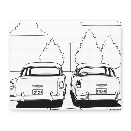 Automotive Coloring Canvas for Kids – Comic Cars™ Garage Art