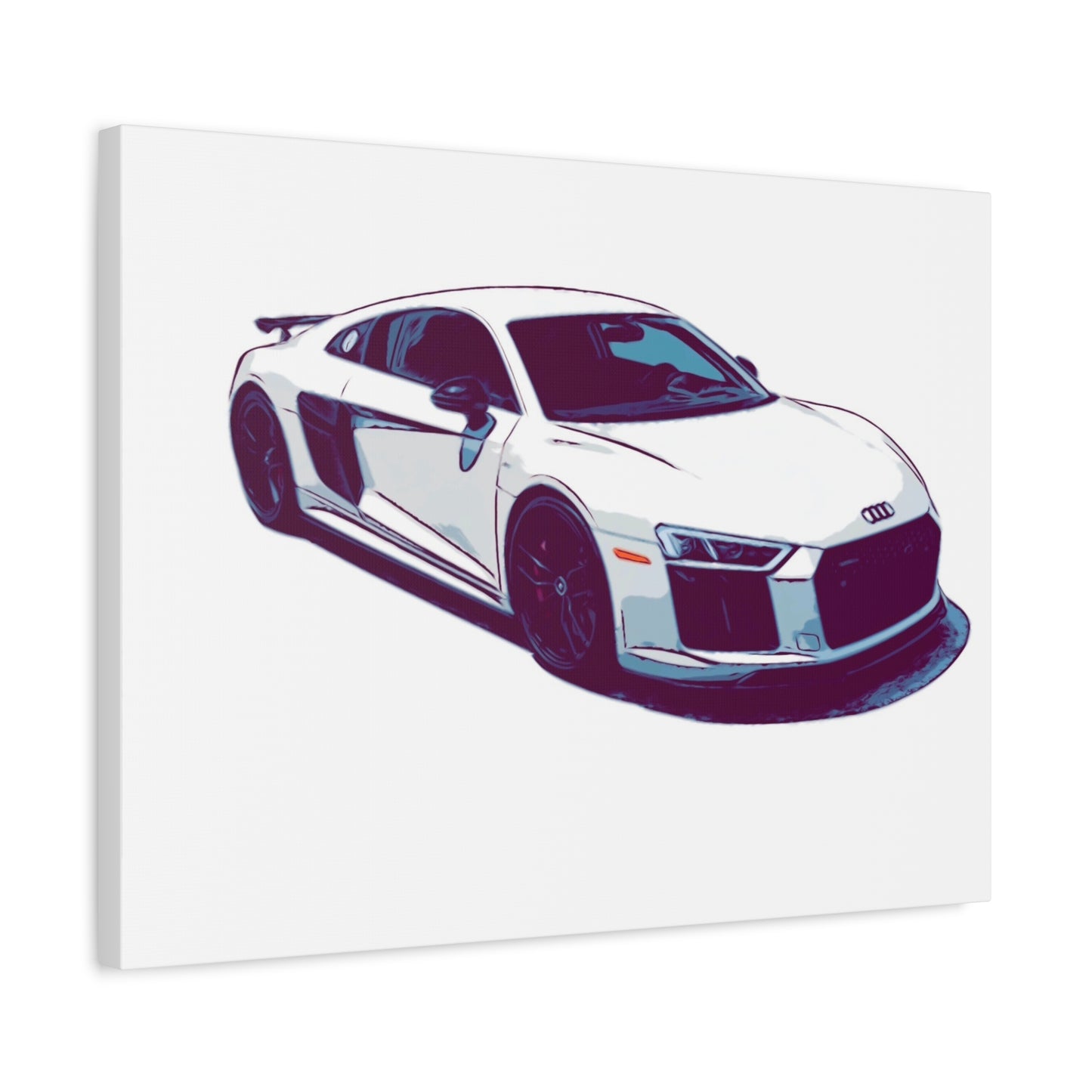 Whiteout Velocity Coupe – Clean Performance Comic Car Wall Art