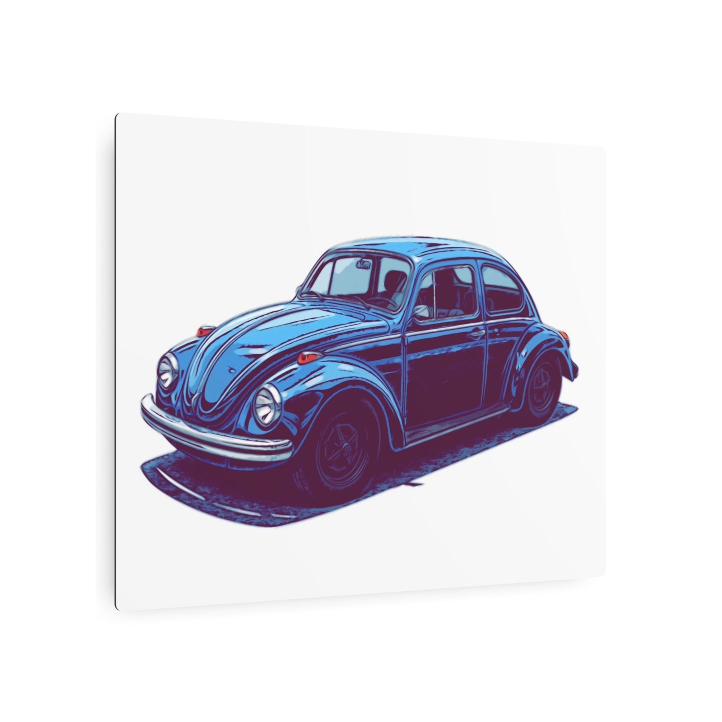 Blue Collar Classic – Vintage Air-Cooled Comic Car Wall Art