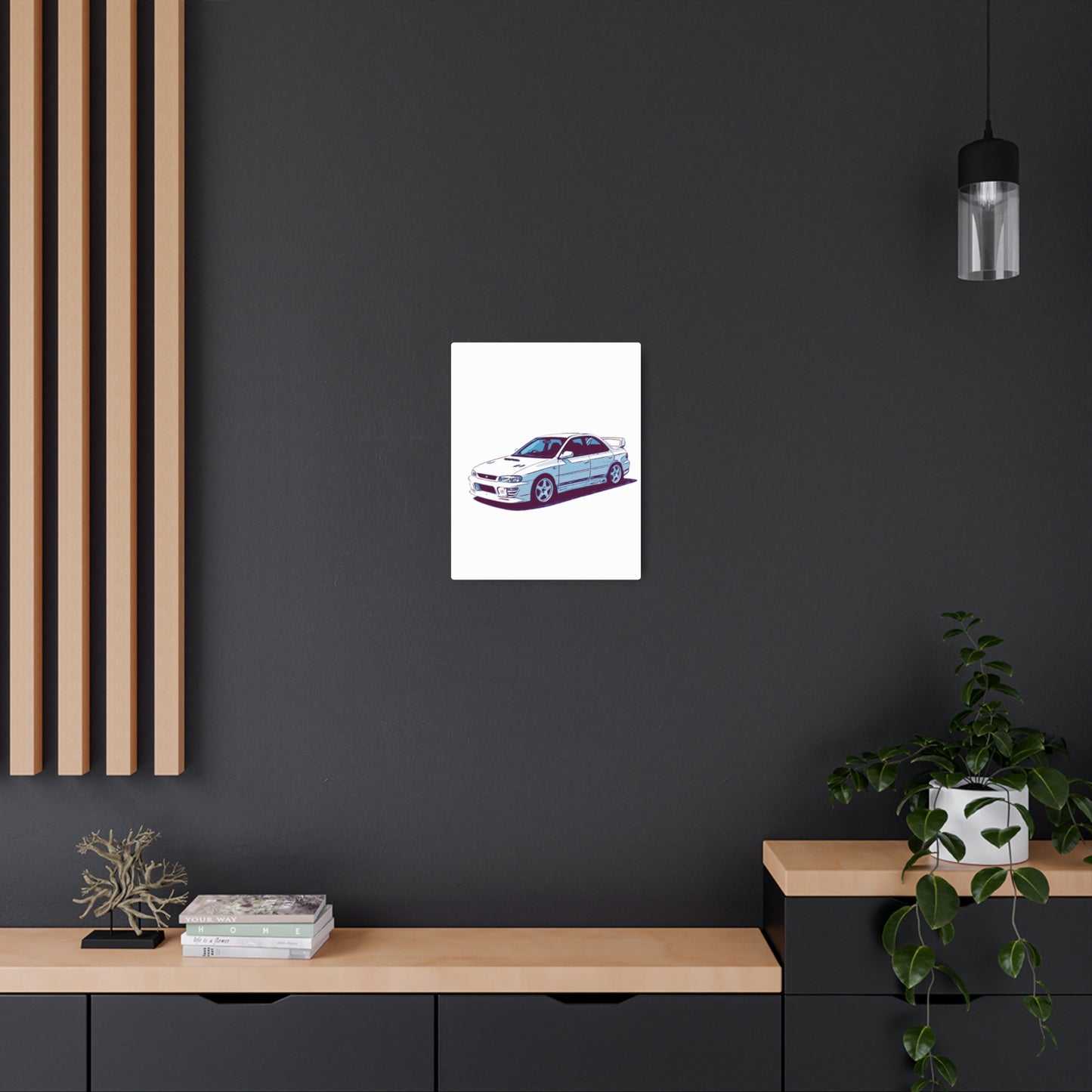 White Line Legacy – JDM Performance Sedan Comic Wall Art