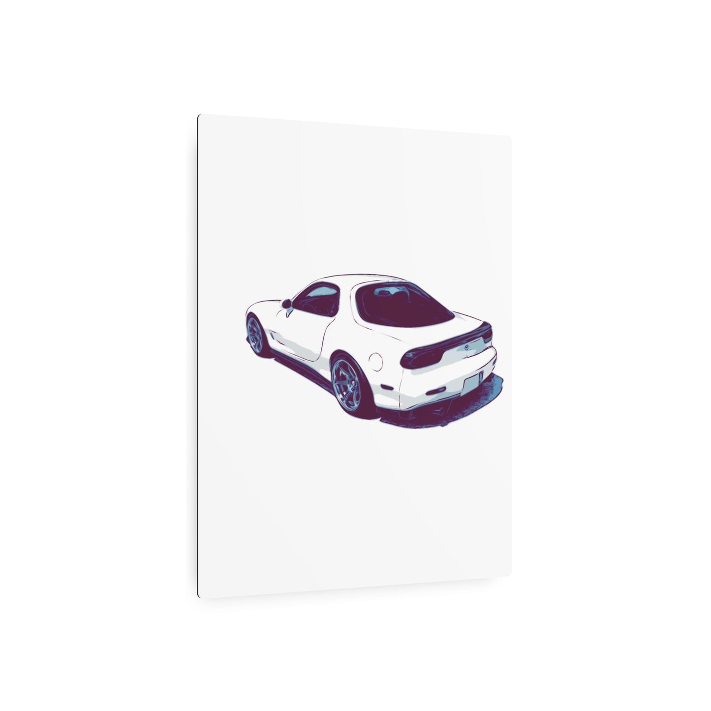 Ivory Fade – Japanese Rotary Coupe Rear Profile Comic Wall Art