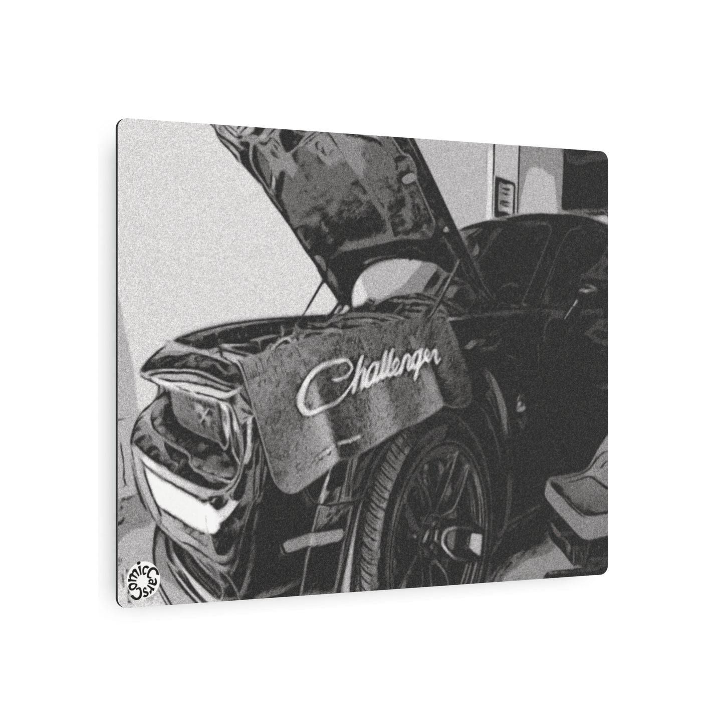 Metal Art Sign Modern Muscle Car Comic Shop Decor Dodge Challenger Scat Pack