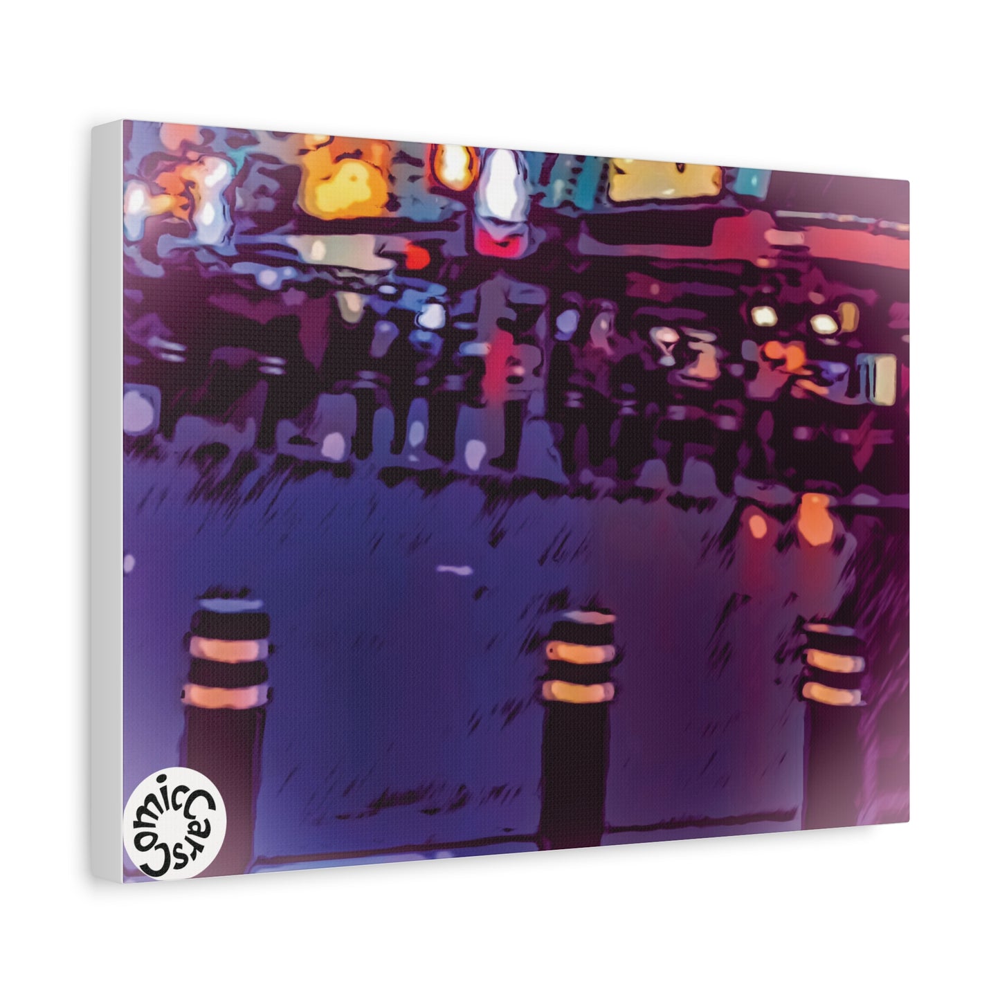 Freemont Street Night Cruises Las Vegas City Matte Canvas Wall Art