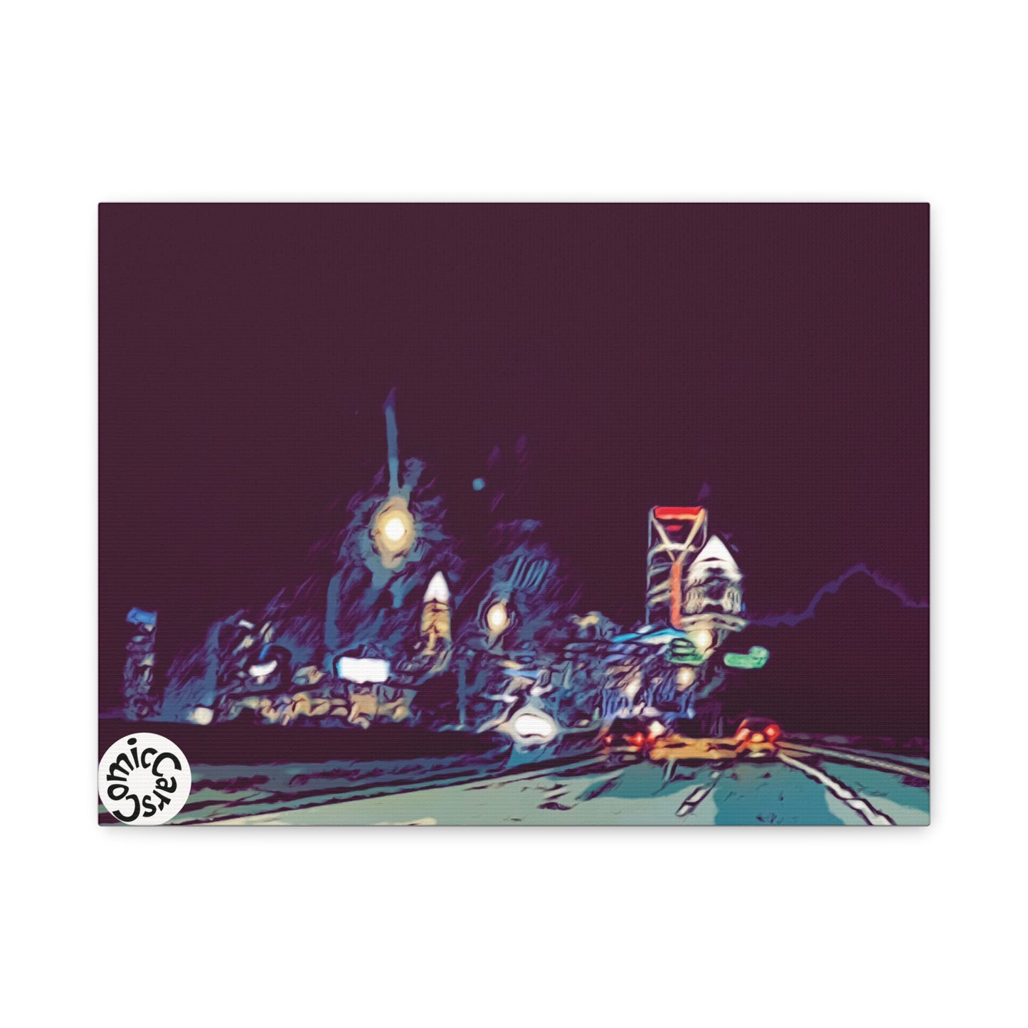 Charlotte Night Cruises City Matte Canvas Wall Art