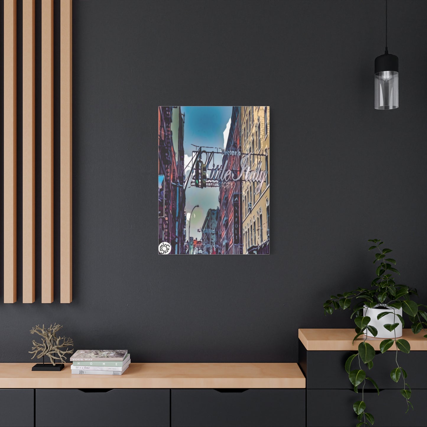 New York City Little Italy Matte Canvas Wall Art Urban Home Decor