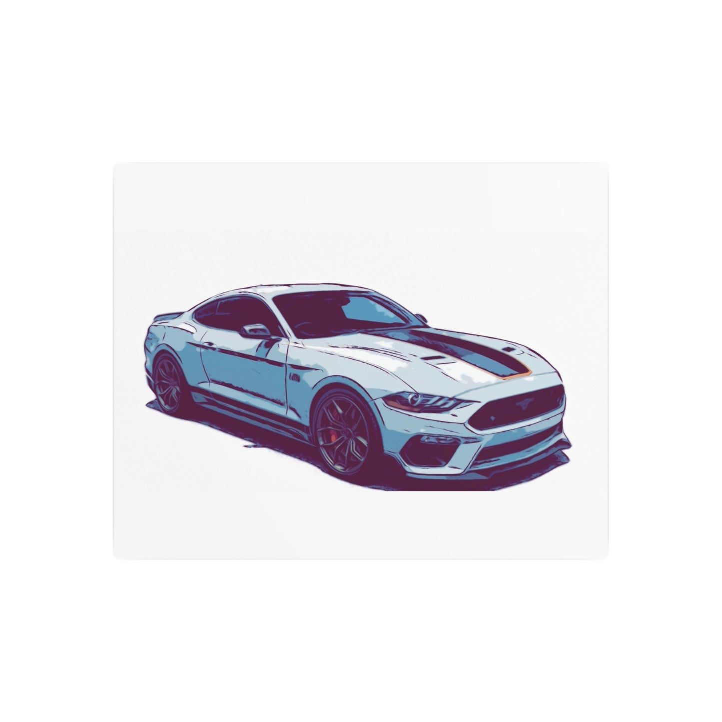 Track-Bred Street Coupe – Modern Performance Comic Car Wall Art
