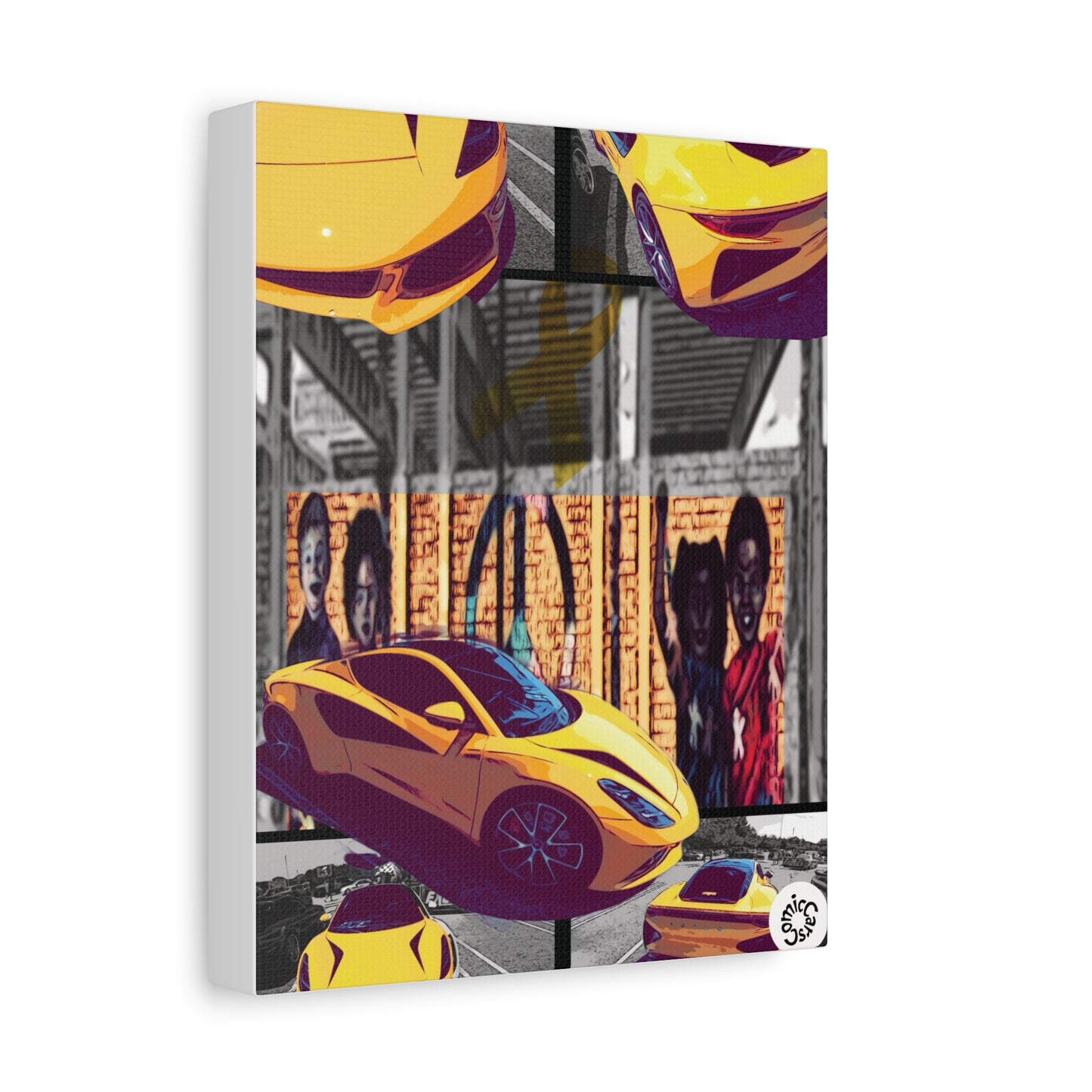 Childhood Cancer Awareness Exotic Car Canvas Art, Automotive Wall Decor, Garage Wall Art, Car Prints