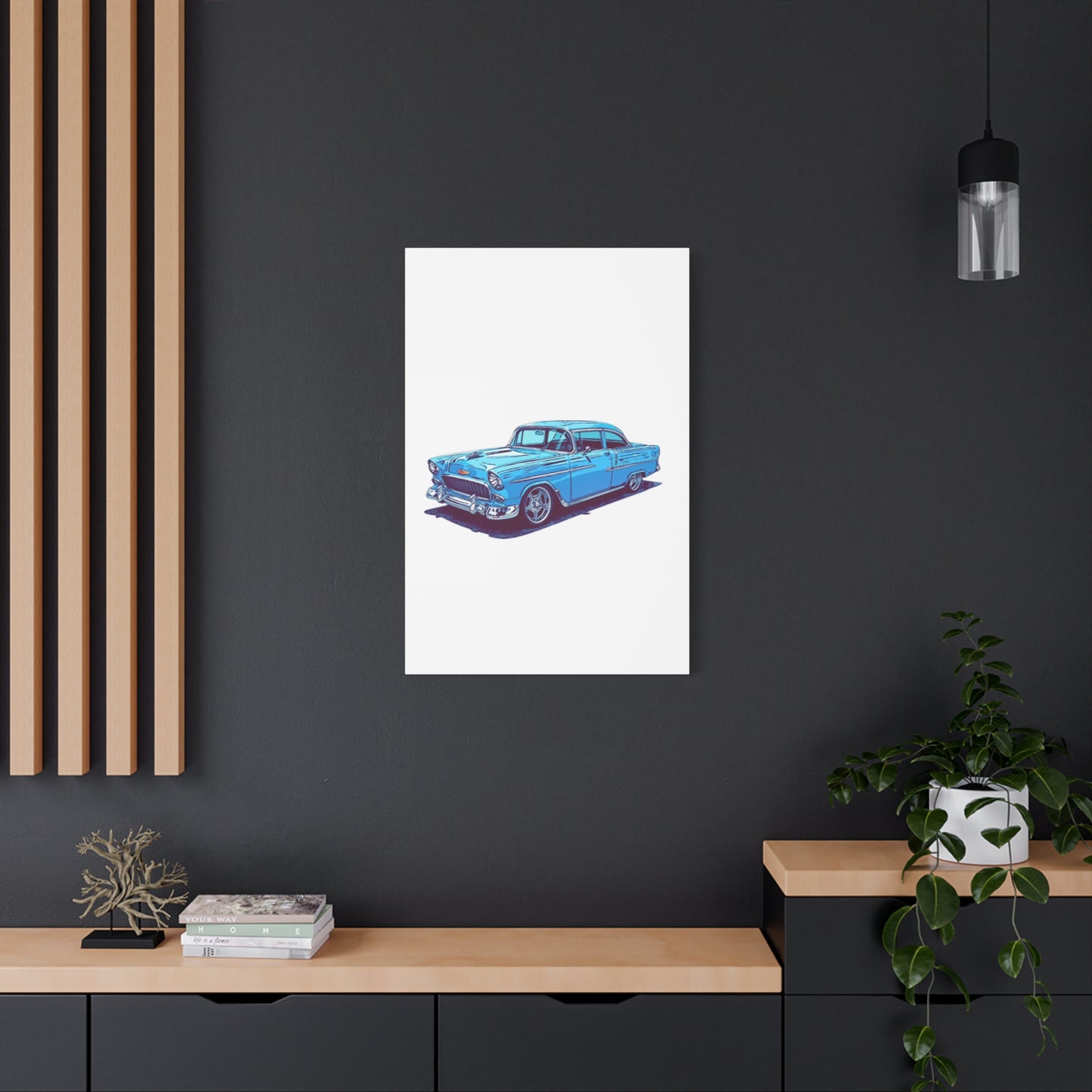 Blue Collar Royalty – Classic American Cruiser Comic Car Wall Art