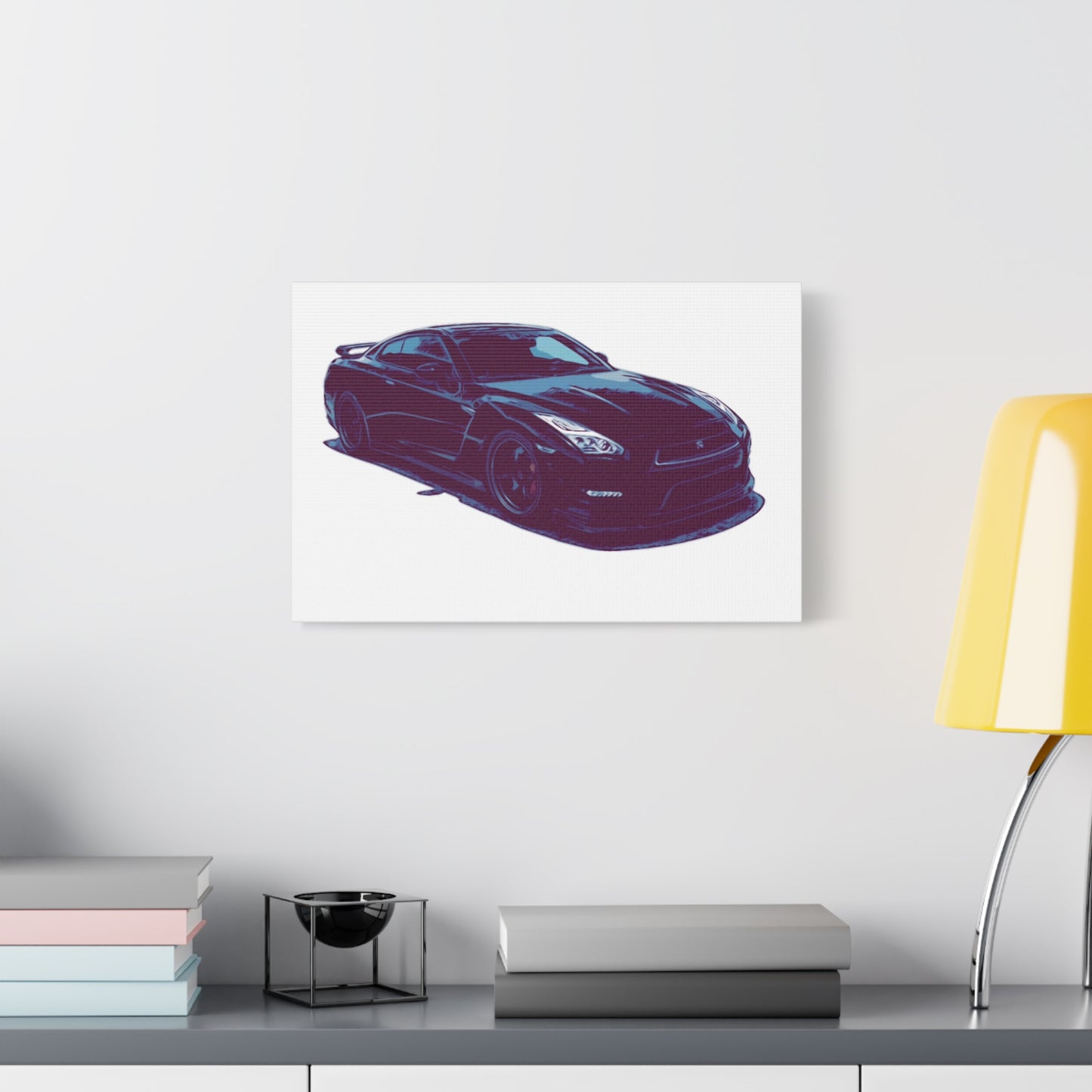 Torque After Dark – Street-Dominant Performance Coupe Comic Car Wall Art