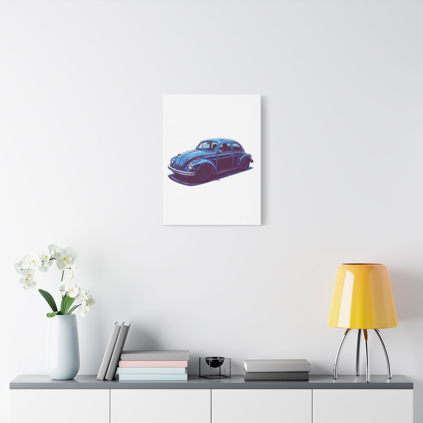 Blue Collar Classic – Vintage Air-Cooled Comic Car Wall Art
