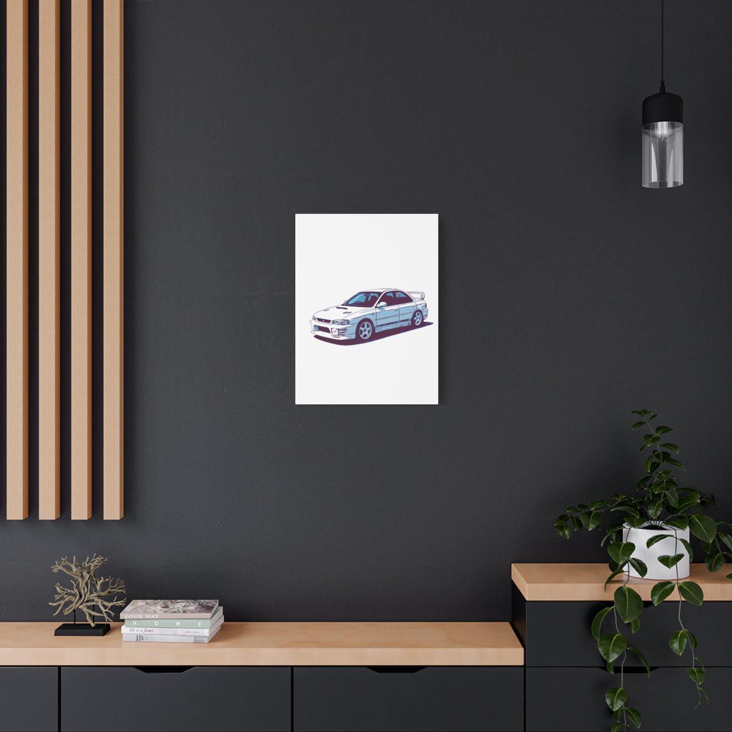 White Line Legacy – JDM Performance Sedan Comic Wall Art
