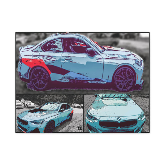 Comic My Ride! Custom Single or Multi-Image Matte Canvas Wall Art featuring YOUR Car!