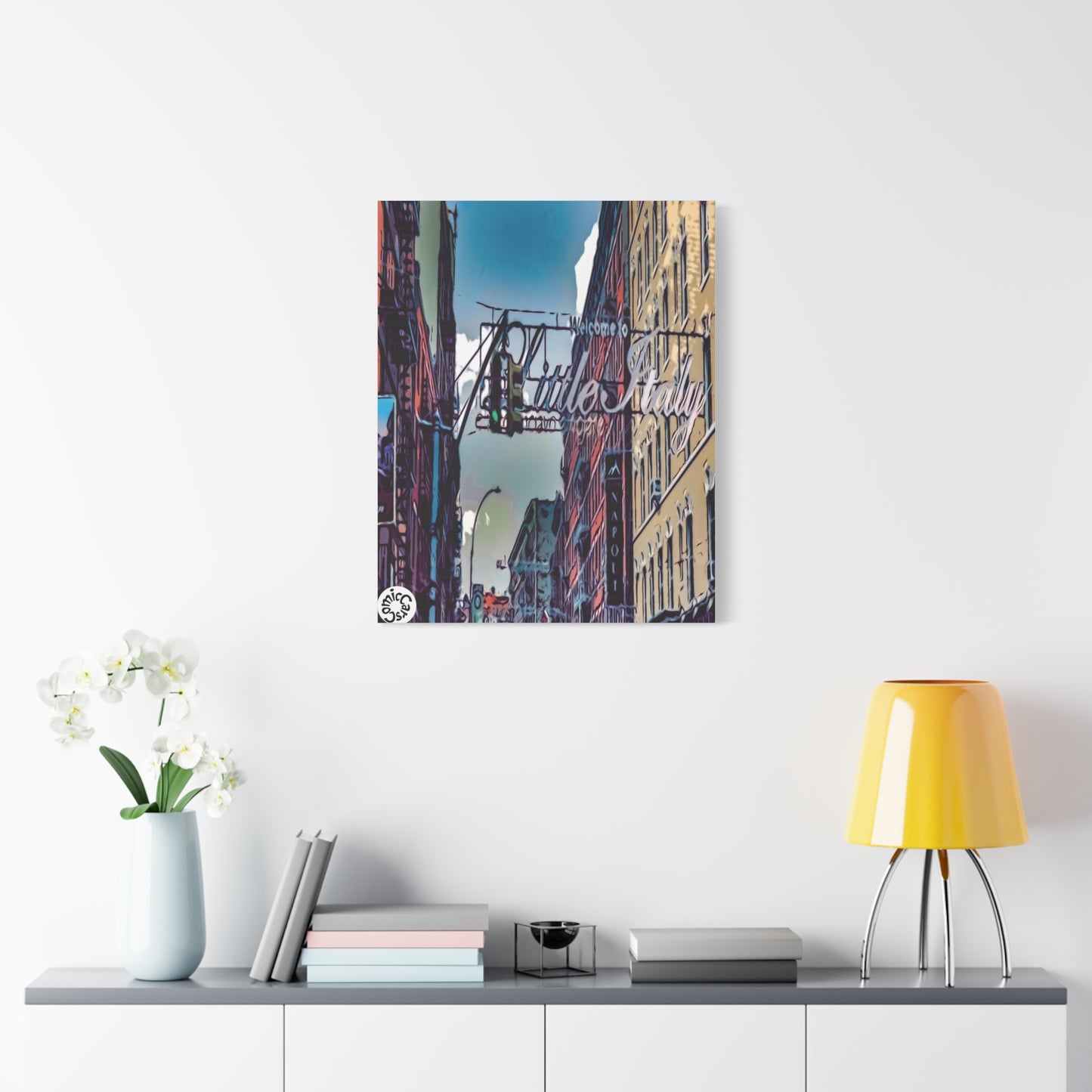 New York City Little Italy Matte Canvas Wall Art Urban Home Decor