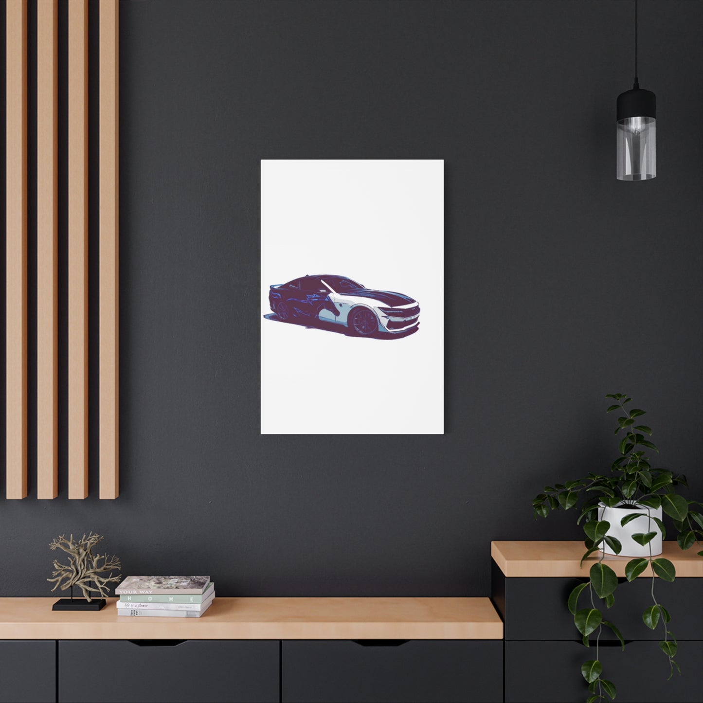 Splitstream Phantom Coupe – Two-Tone Performance Comic Car Wall Art