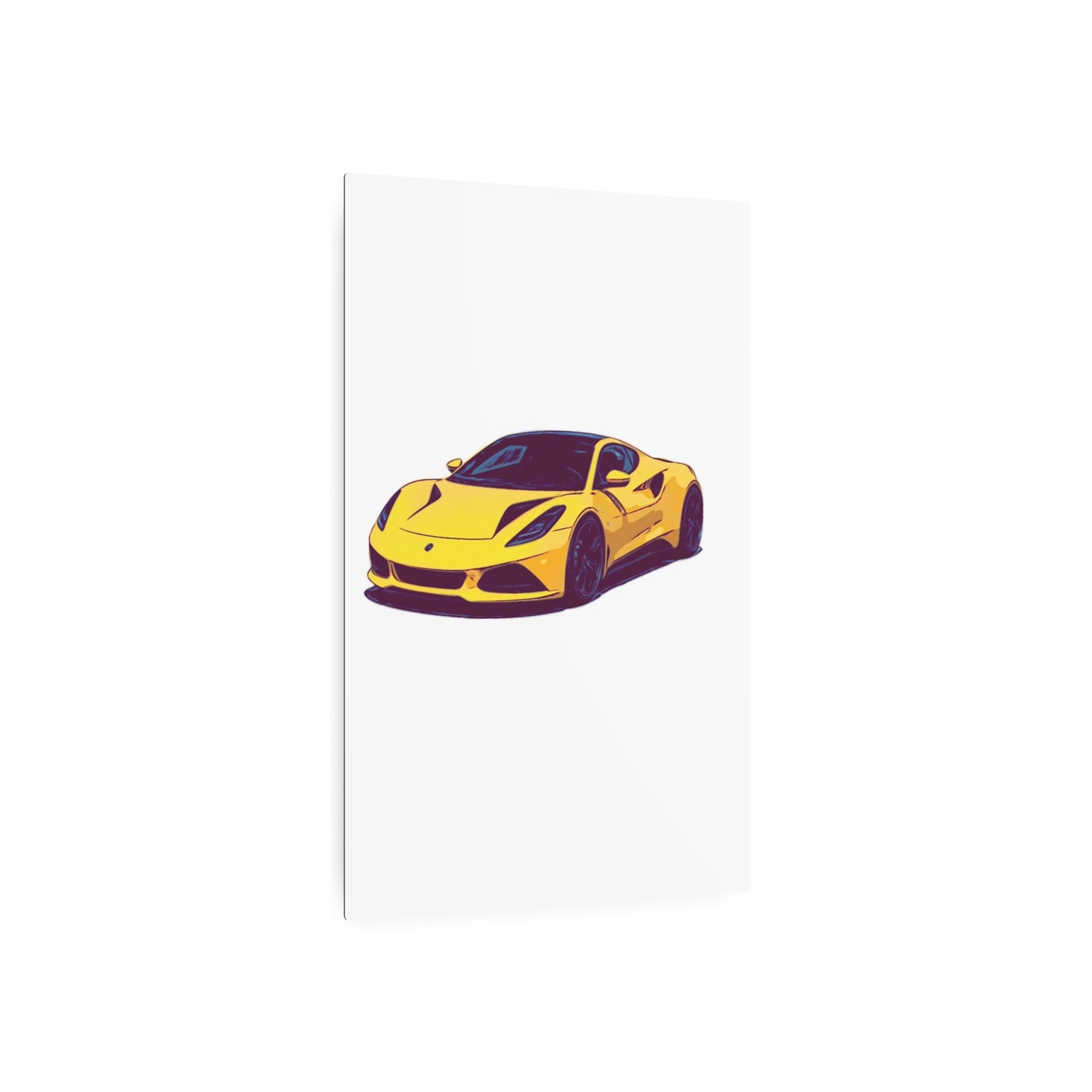 Goldflare Coupe – Exotic Performance Comic Car Wall Art