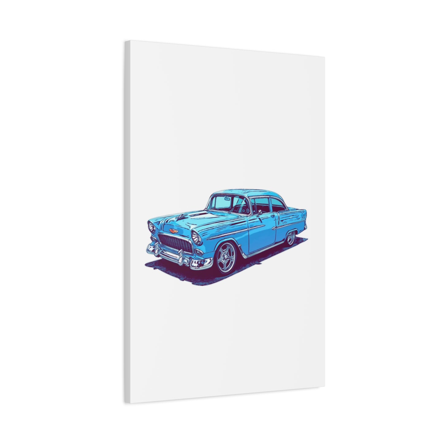 Blue Collar Royalty – Classic American Cruiser Comic Car Wall Art
