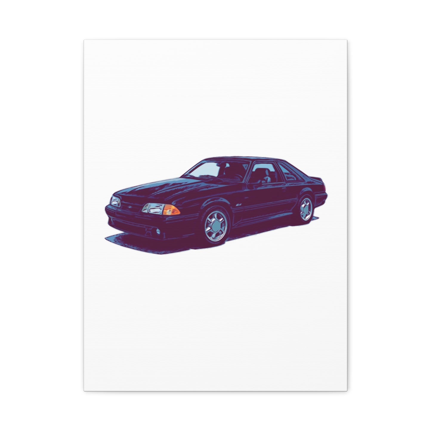 Ironline Notchback – Retro Street Coupe Comic Car Wall Art