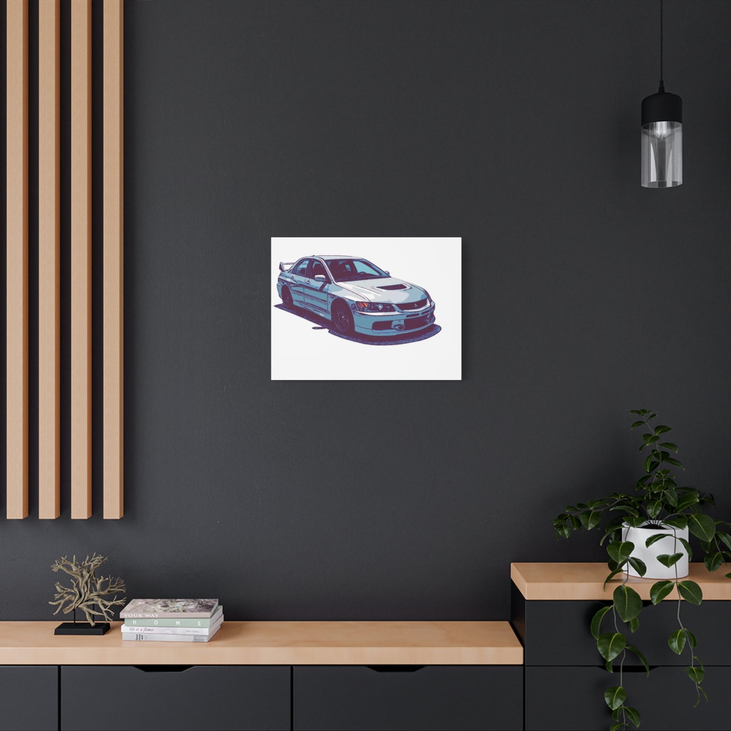 Rally Bloodline – Turbo Performance Sedan Comic Car Wall Art