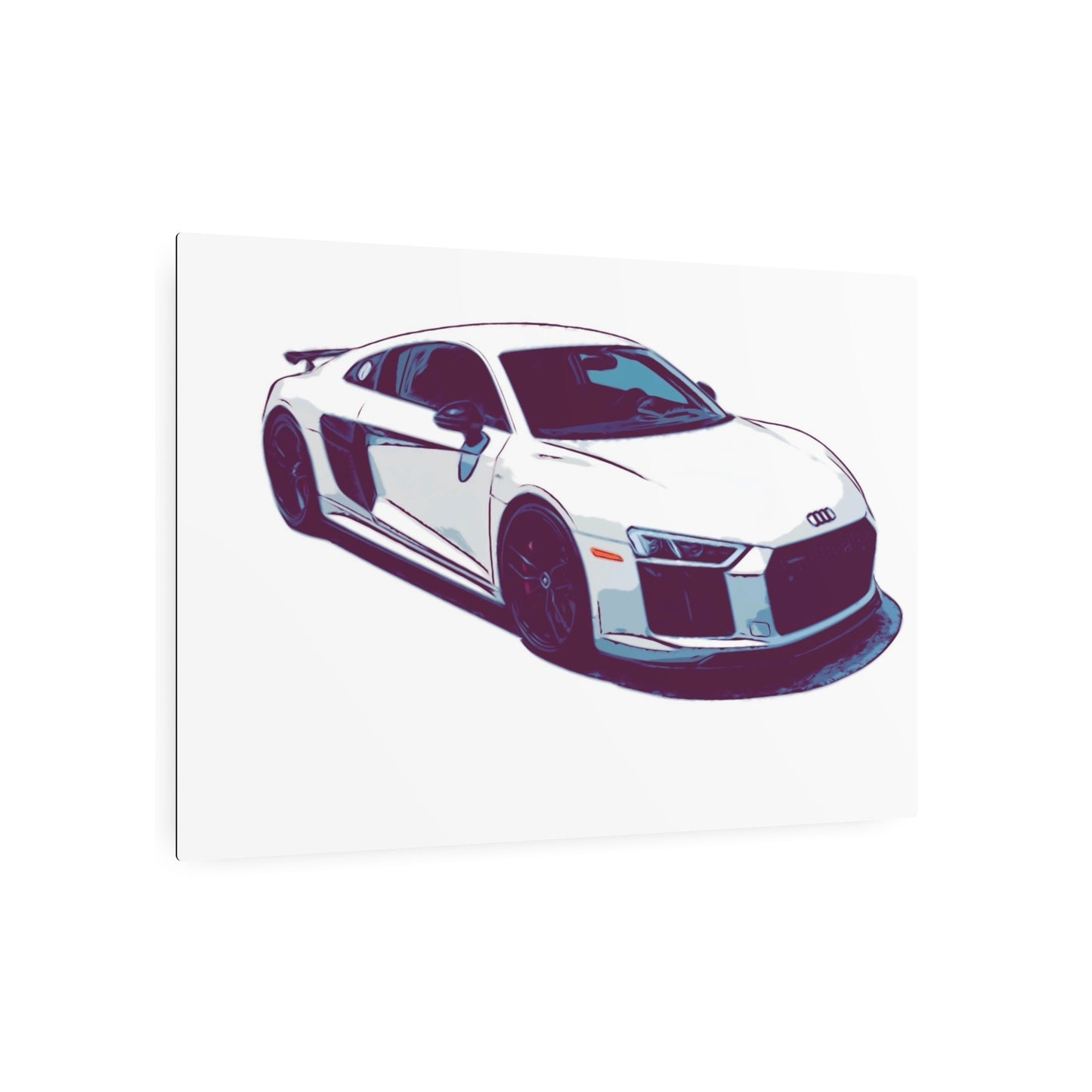 Whiteout Velocity Coupe – Clean Performance Comic Car Wall Art