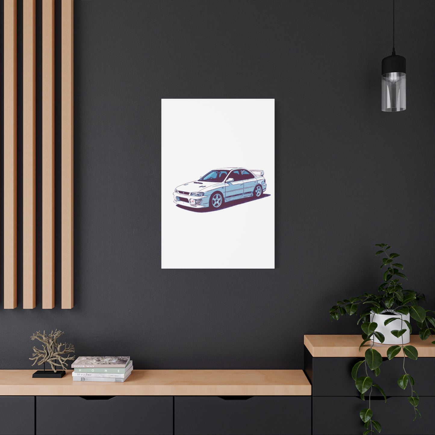 White Line Legacy – JDM Performance Sedan Comic Wall Art
