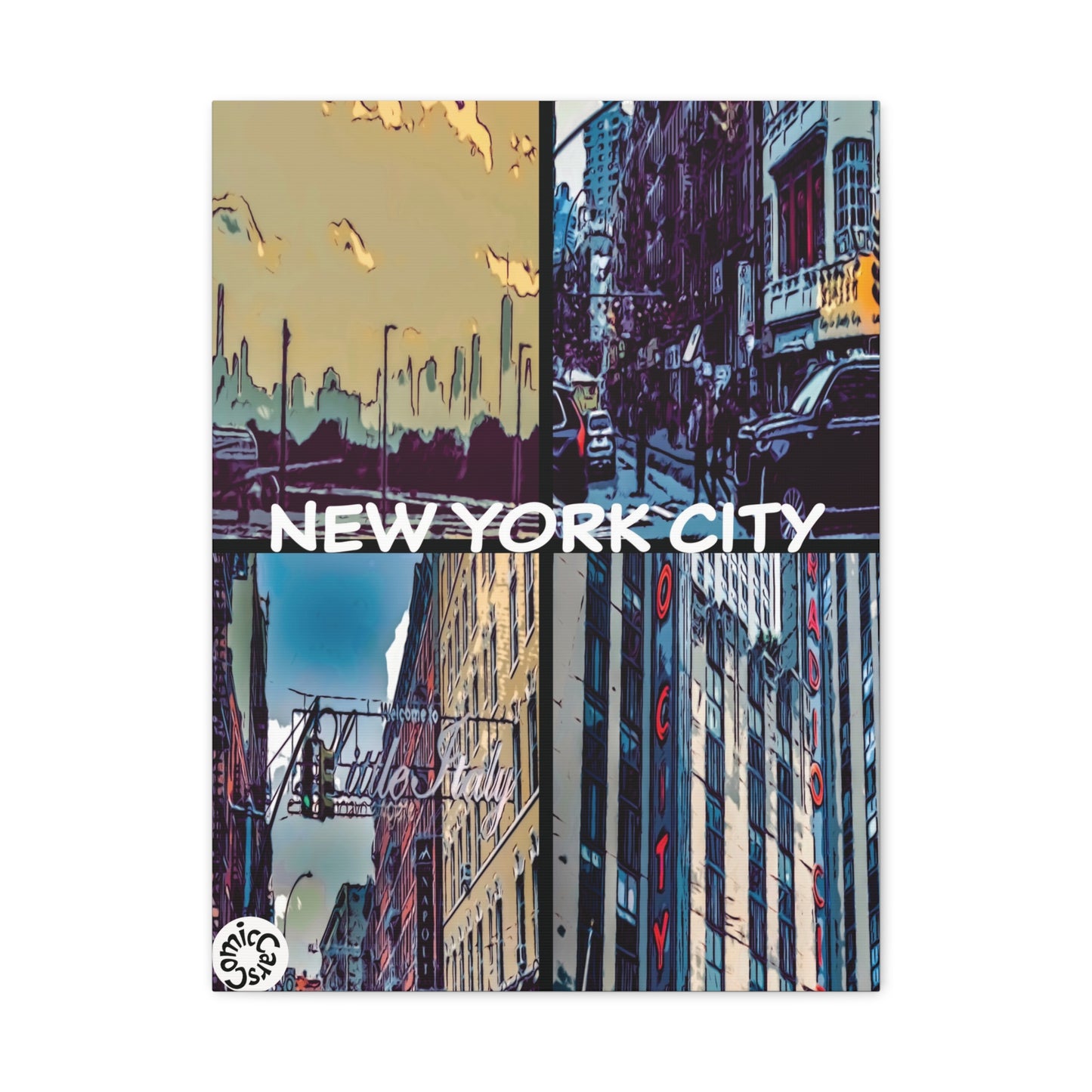 New York City Collection Matte Canvas Wall Art Urban Home Decor