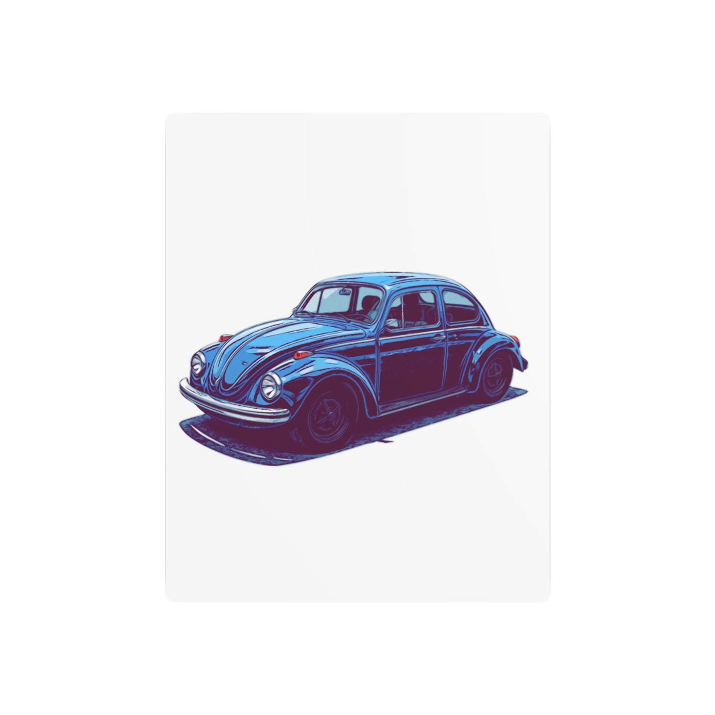 Blue Collar Classic – Vintage Air-Cooled Comic Car Wall Art