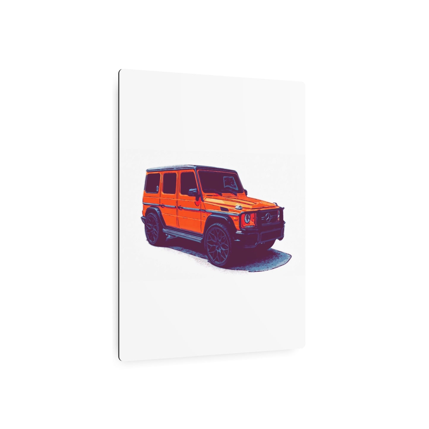 Signal Orange Sentinel – Luxury Off-Road SUV Comic Wall Art