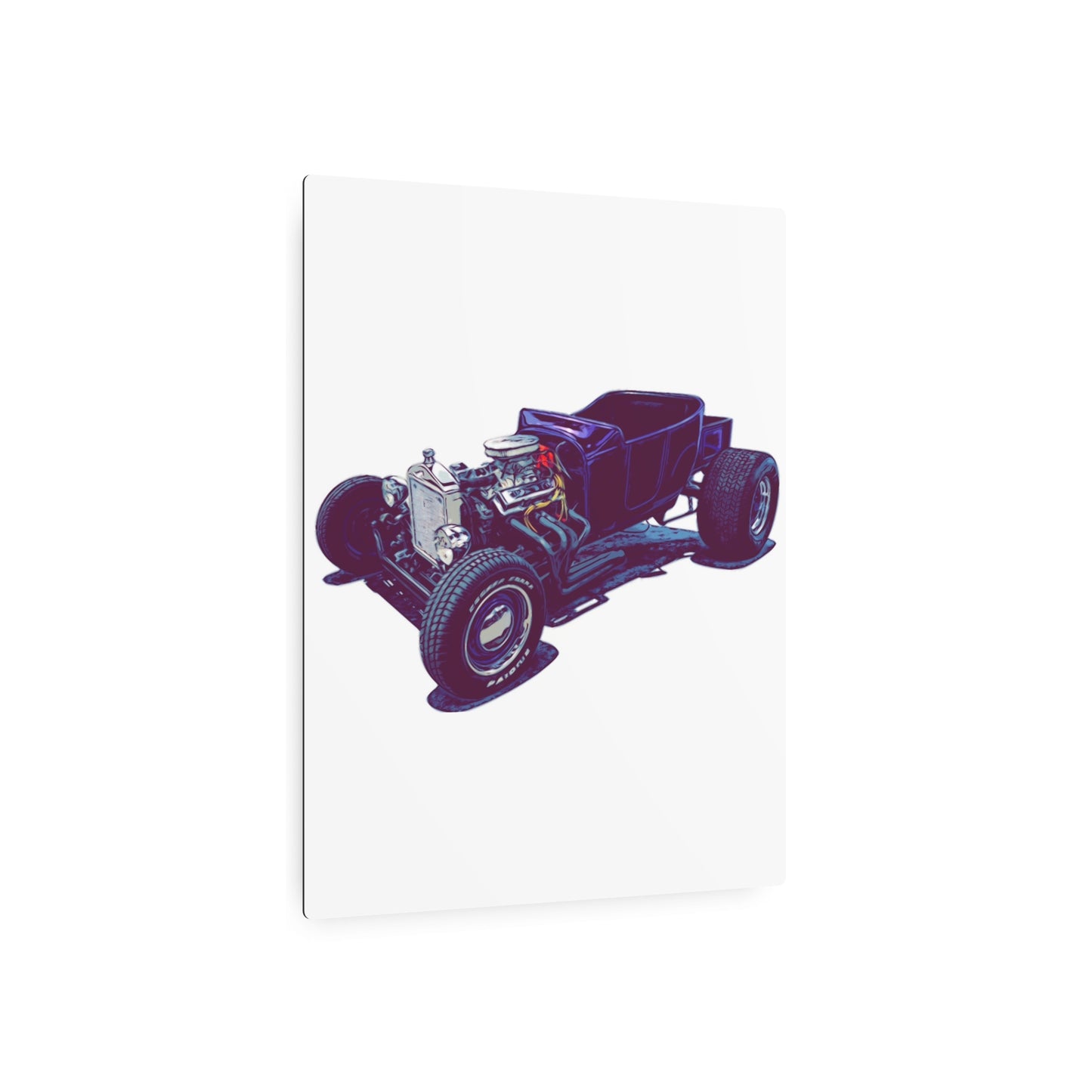 Bare Knuckle Roadster – Exposed Engine Comic Car Wall Art